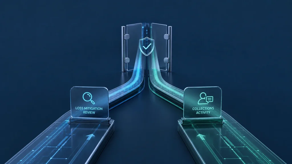 AI-powered mortgage collections and loss mitigation automation for CFPB-compliant servicing workflows.